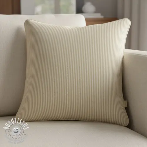 Tissu déco DOBBY Colored stripe sand