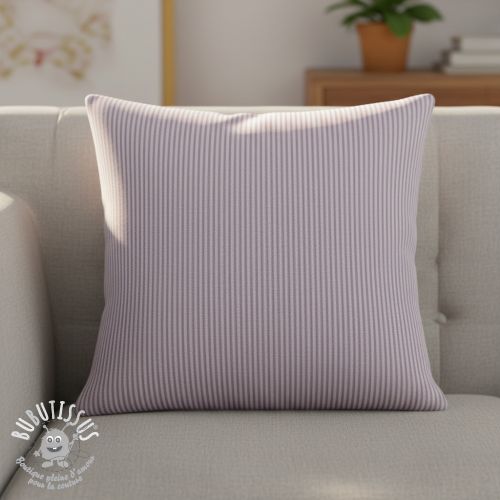 Tissu déco DOBBY Colored stripe lavender