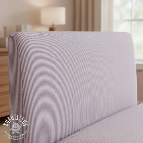 Tissu déco DOBBY Colored stripe lavender