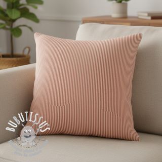 Tissu déco DOBBY Colored stripe dark orange