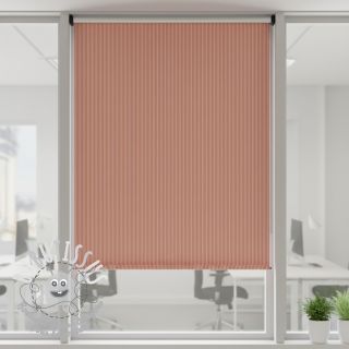 Tissu déco DOBBY Colored stripe coral