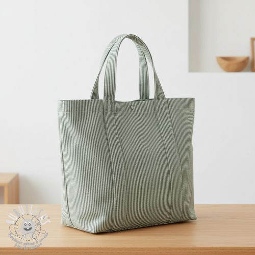 Tissu déco DOBBY Colored stripe bottle green