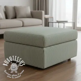Tissu déco DOBBY Colored stripe bottle green