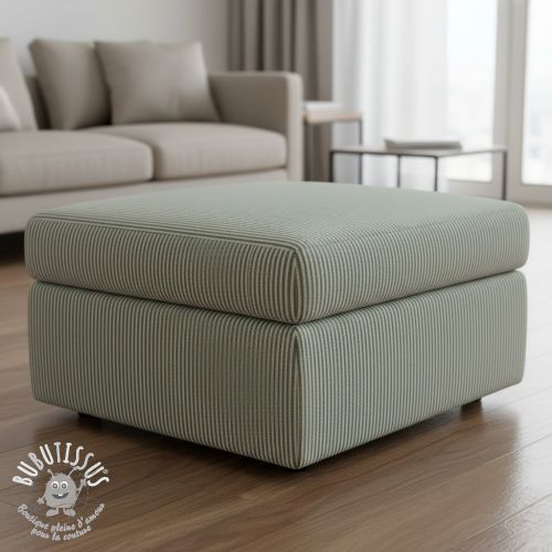 Tissu déco DOBBY Colored stripe bottle green