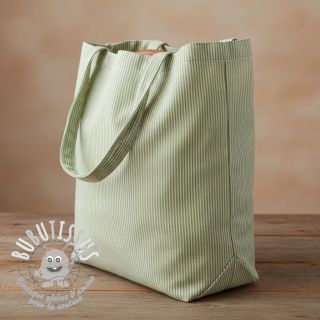 Tissu déco DOBBY Colored stripe light green