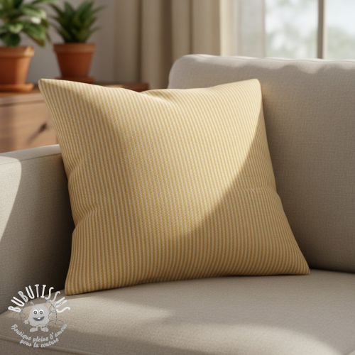 Tissu déco DOBBY Colored stripe ochre