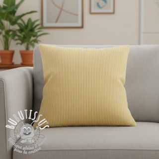 Tissu déco DOBBY Colored stripe warm yellow