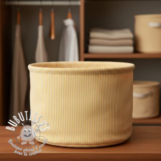 Tissu déco DOBBY Colored stripe warm yellow