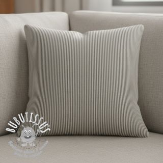 Tissu déco DOBBY Colored stripe graphite