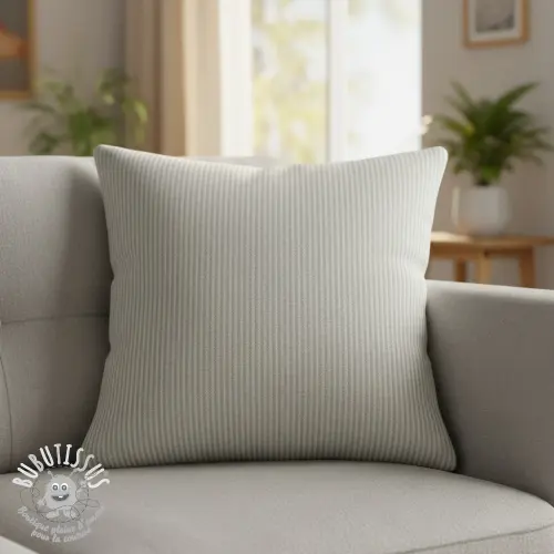Tissu déco DOBBY Colored stripe light grey