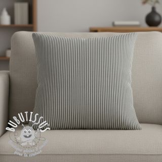 Tissu déco DOBBY Colored stripe black