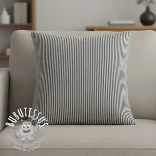 Tissu déco DOBBY Colored stripe black