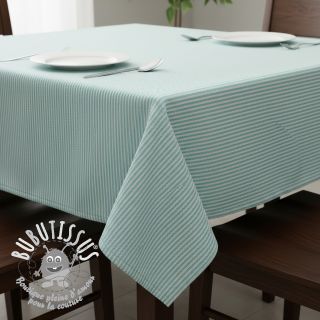 Tissu déco DOBBY Colored stripe mint