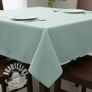 Tissu déco DOBBY Colored stripe mint