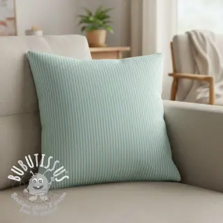 Tissu déco DOBBY Colored stripe mint