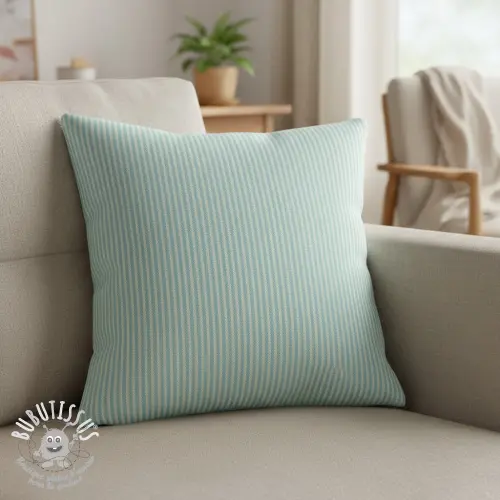 Tissu déco DOBBY Colored stripe mint