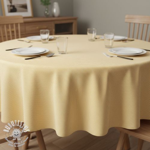 Tissu déco DOBBY Colored stripe pastel yellow