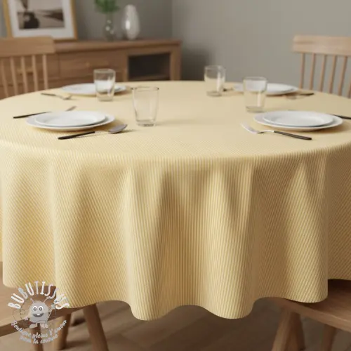 Tissu déco DOBBY Colored stripe pastel yellow