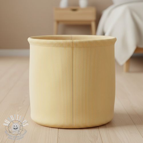 Tissu déco DOBBY Colored stripe pastel yellow