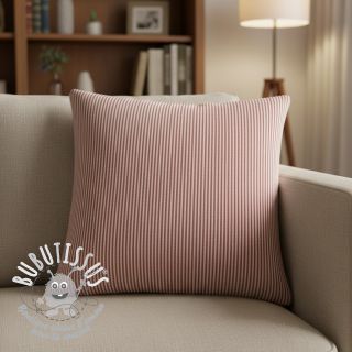 Tissu déco DOBBY Colored stripe burgundy