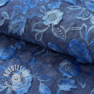 Tissu coton TIE DYE EMBROIDERY Flora design B