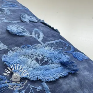 Tissu coton TIE DYE EMBROIDERY Flora design B