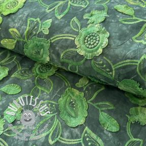 Tissu coton TIE DYE EMBROIDERY Flora design A