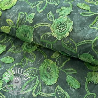 Tissu coton TIE DYE EMBROIDERY Flora design A