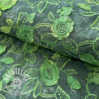 Tissu coton TIE DYE EMBROIDERY Flora design A
