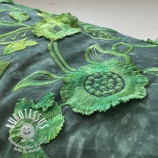 Tissu coton TIE DYE EMBROIDERY Flora design A