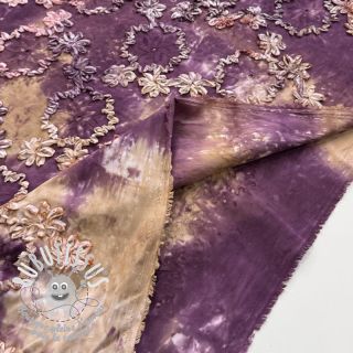 Tissu coton TIE DYE EMBROIDERY Eva tape design D