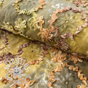 Tissu coton TIE DYE EMBROIDERY Eva tape design E