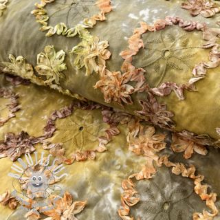 Tissu coton TIE DYE EMBROIDERY Eva tape design E