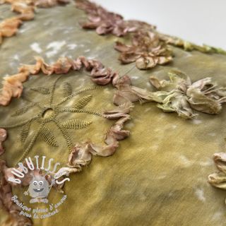 Tissu coton TIE DYE EMBROIDERY Eva tape design E