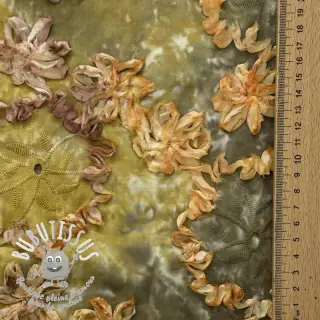 Tissu coton TIE DYE EMBROIDERY Eva tape design E