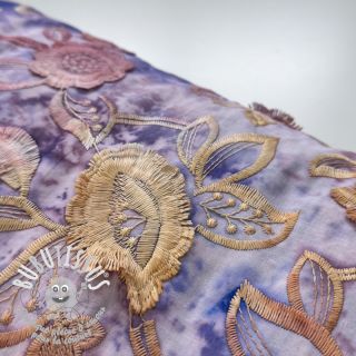 Tissu coton TIE DYE EMBROIDERY Flora design C