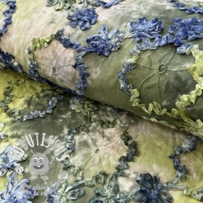 Tissu coton TIE DYE EMBROIDERY Eva tape design A