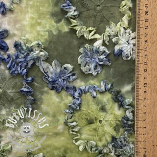 Tissu coton TIE DYE EMBROIDERY Eva tape design A