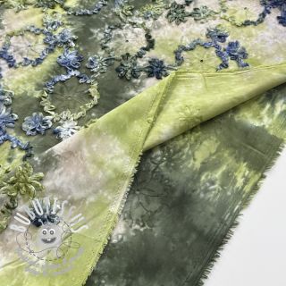 Tissu coton TIE DYE EMBROIDERY Eva tape design A