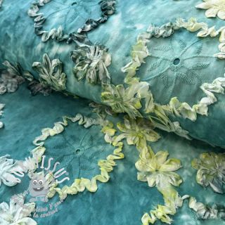 Tissu coton TIE DYE EMBROIDERY Eva tape design B
