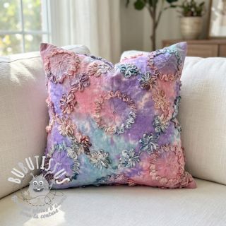 Tissu coton TIE DYE EMBROIDERY Eva tape design C