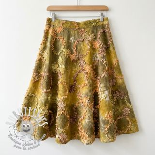 Tissu coton TIE DYE EMBROIDERY Eva tape design E