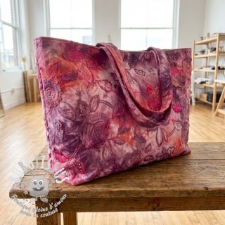 Tissu coton TIE DYE EMBROIDERY Flora design D