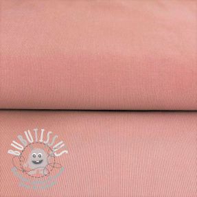 Tissu velours cotelé fin blush