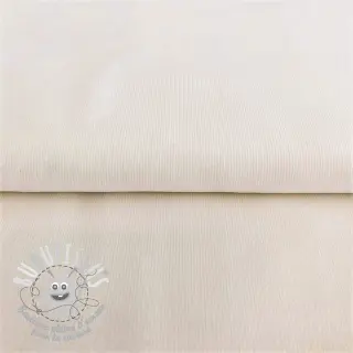 Tissu velours cotelé fin ecru