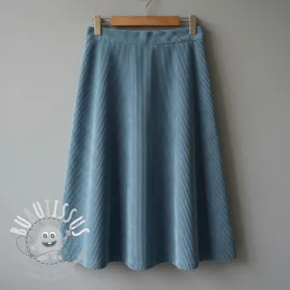 Tissu velours cotelé fin blue