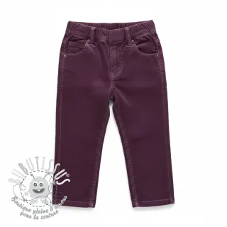 Tissu velours cotelé fin aubergine