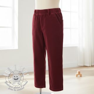 Tissu velours cotelé fin bordeaux