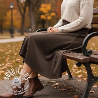 Tissu velours cotelé fin dark brown