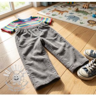 Tissu velours cotelé fin grey